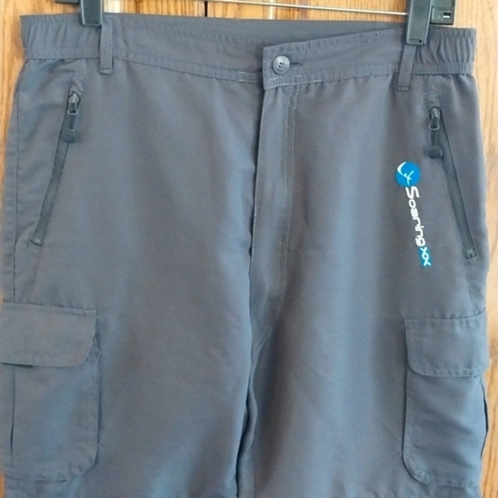 Soaring NWOT Men's Size Medium Zip Off Trousers Carbon Grey Gliding Hiking Sport